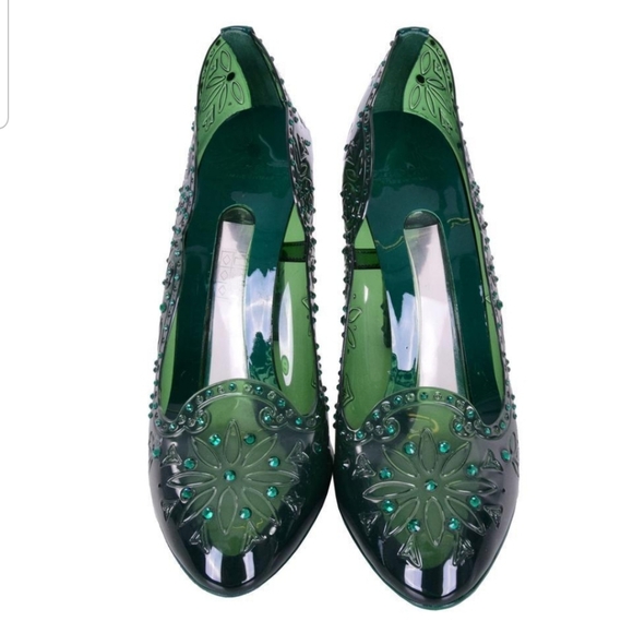 Dolce & gabbana emerald crystal cinderella shoes - Picture 4 of 10
